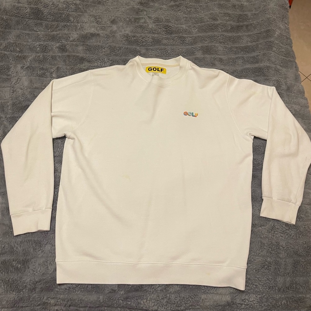 Golf Wang Embroidered Golf Sweatshirt White Size Large L Worn Men’s Supreme